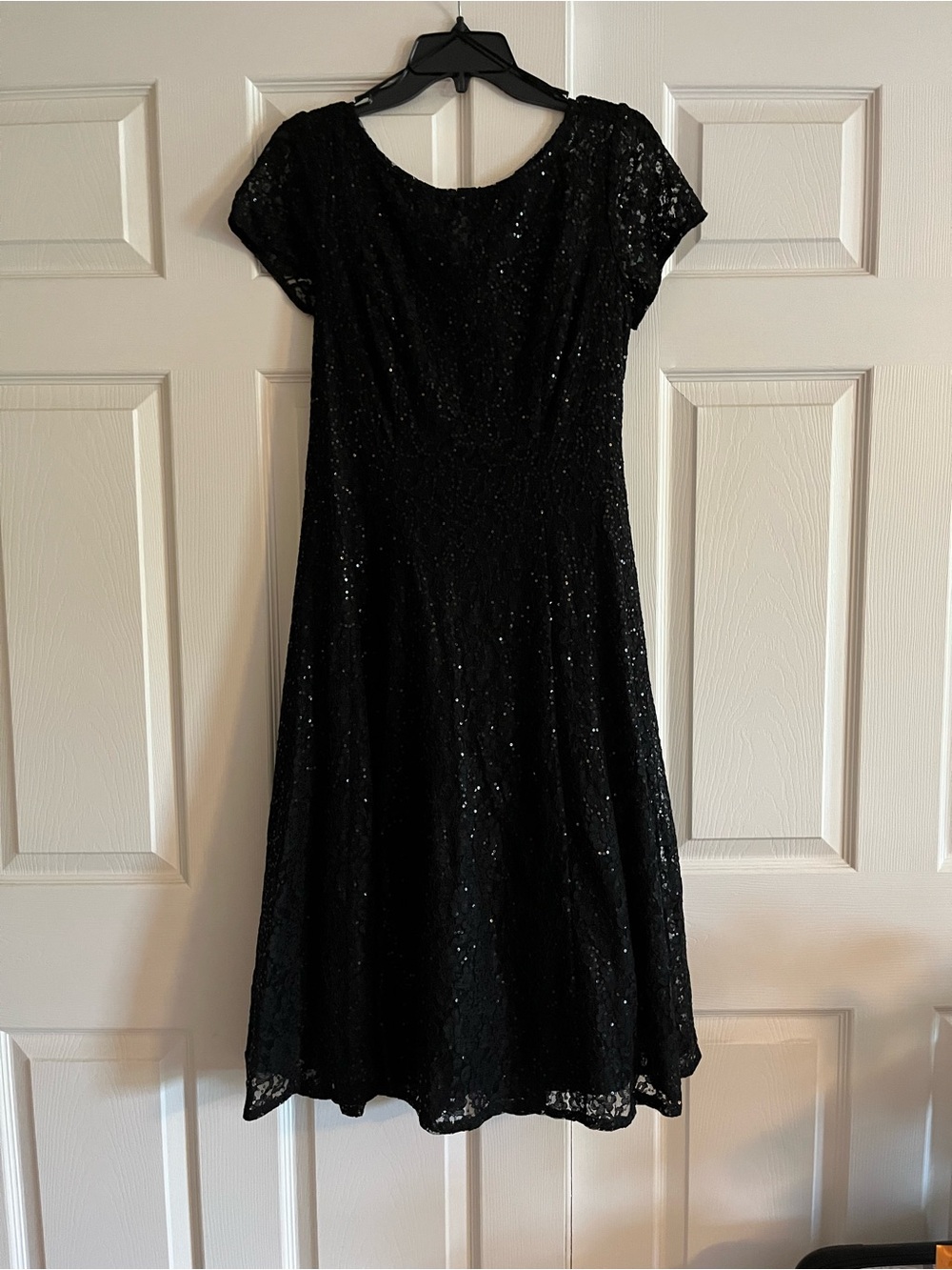 Macy's Black Sequin Midi Dress
